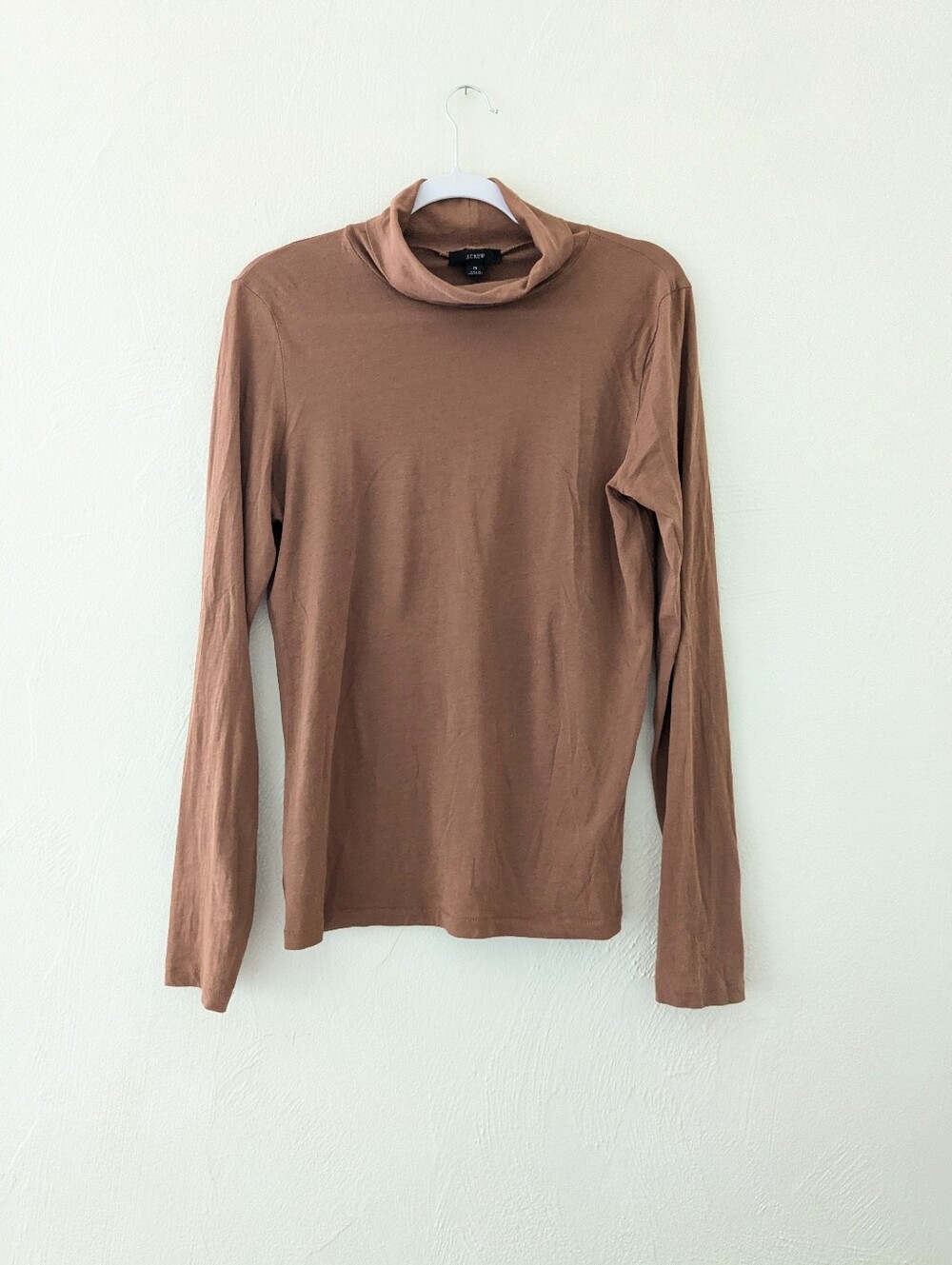 J. Crew Tissue Turtleneck Brown Tan Size Medium